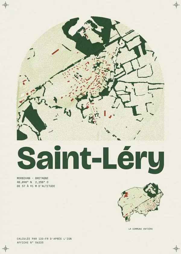 Affiche de Saint-Léry, calculée par 123-fr d'après l'IGN