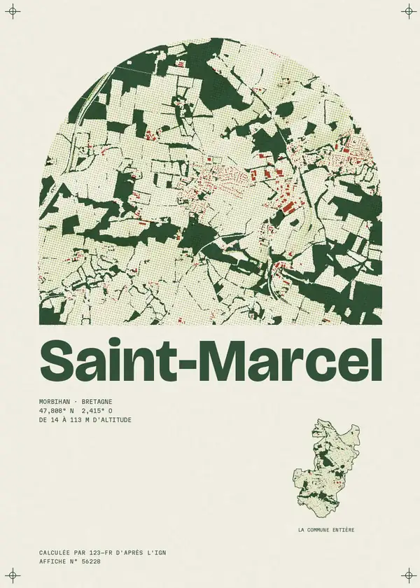 Affiche de Saint-Marcel, calculée par 123-fr d'après l'IGN