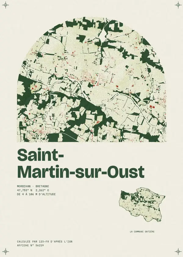 Affiche de Saint-Martin-sur-Oust, calculée par 123-fr d'après l'IGN