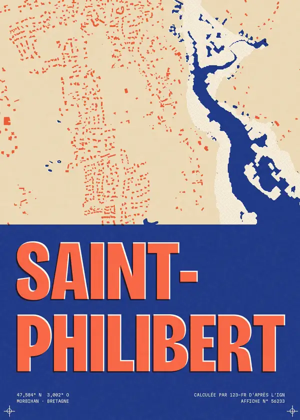 Affiche de Saint-Philibert, calculée par 123-fr d'après l'IGN