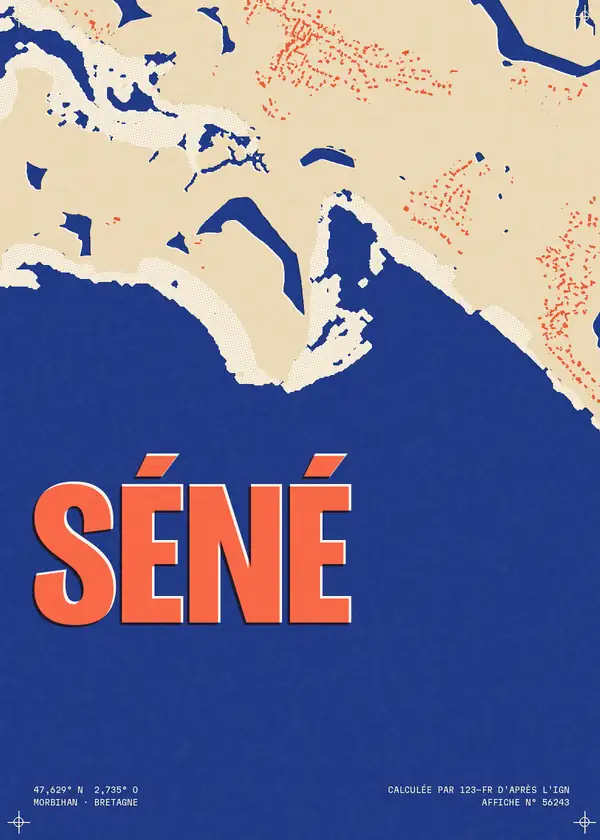 Affiche de Séné, calculée par 123-fr d'après l'IGN