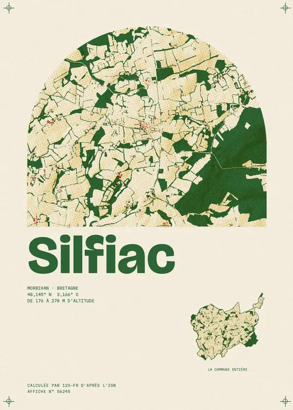 Affiche de Silfiac, calculée par 123-fr d'après l'IGN