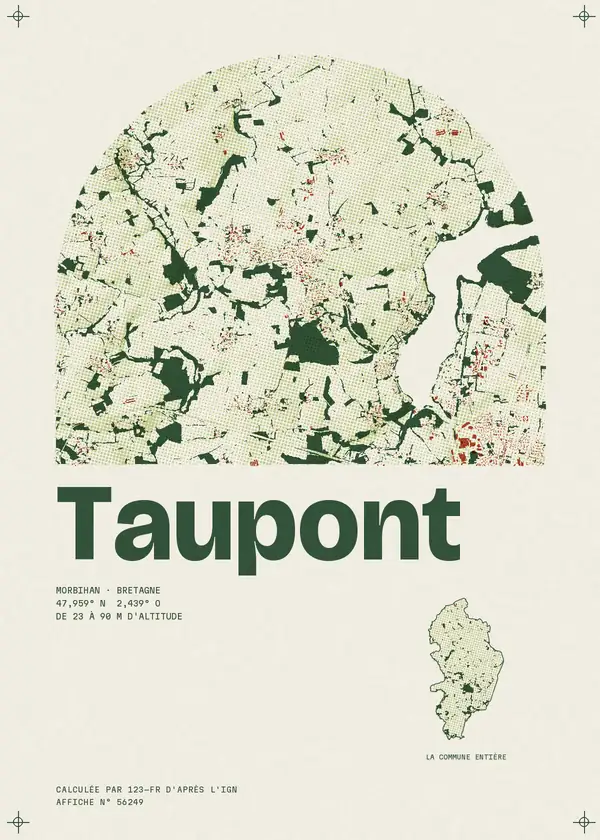 Affiche de Taupont, calculée par 123-fr d'après l'IGN