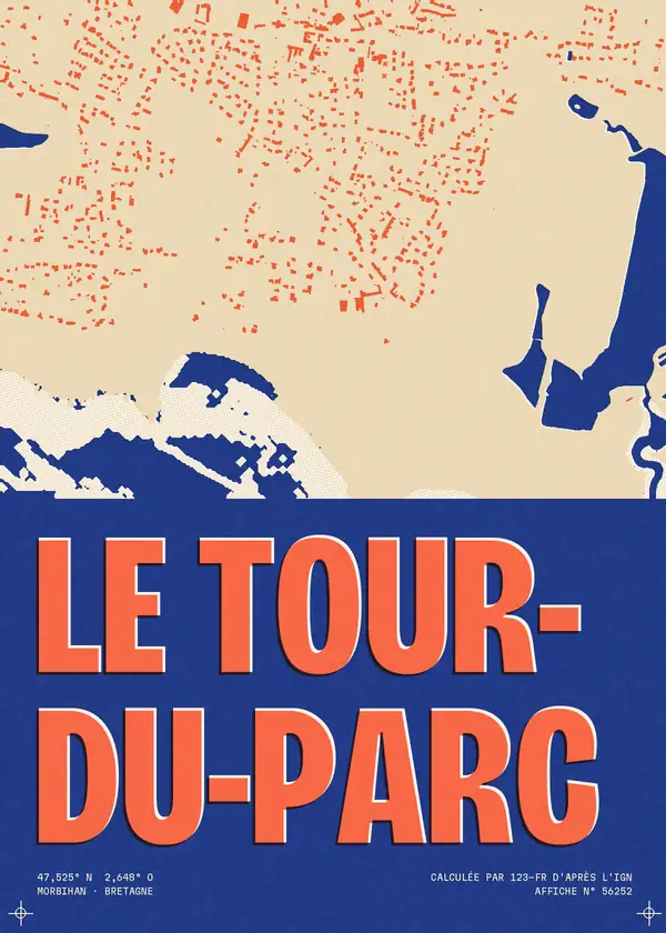 Affiche de Le Tour-du-Parc, calculée par 123-fr d'après l'IGN