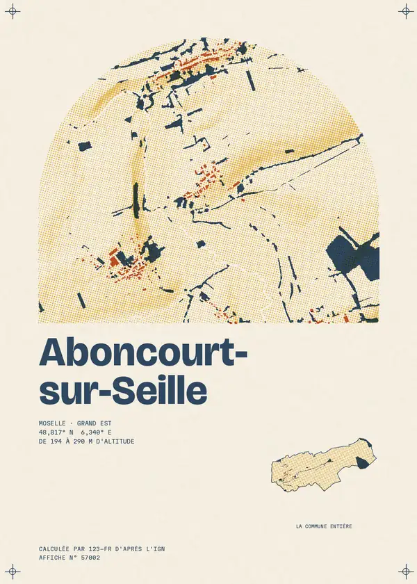Affiche de Aboncourt-sur-Seille, calculée par 123-fr d'après l'IGN