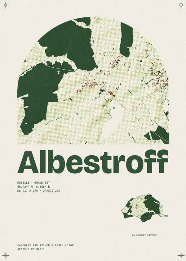 Affiche de Albestroff, calculée par 123-fr d'après l'IGN