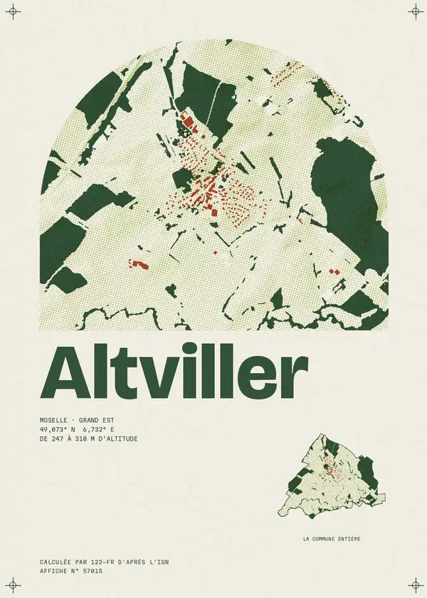 Affiche de Altviller, calculée par 123-fr d'après l'IGN