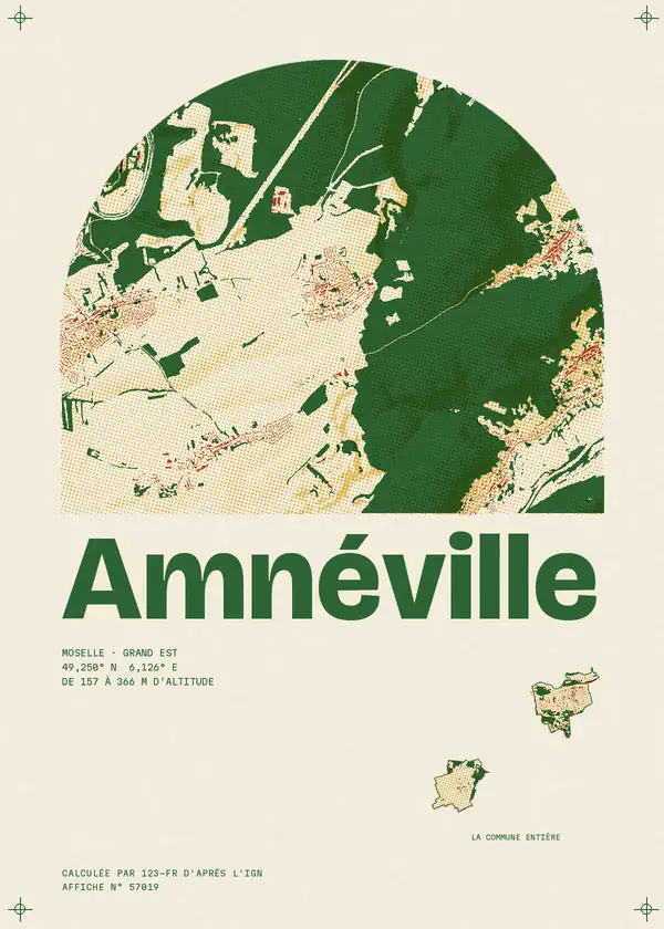 Affiche de Amnéville, calculée par 123-fr d'après l'IGN