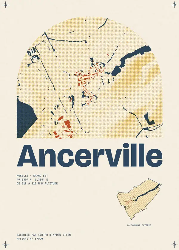 Affiche de Ancerville, calculée par 123-fr d'après l'IGN