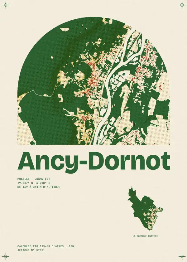 Affiche de Ancy-Dornot, calculée par 123-fr d'après l'IGN