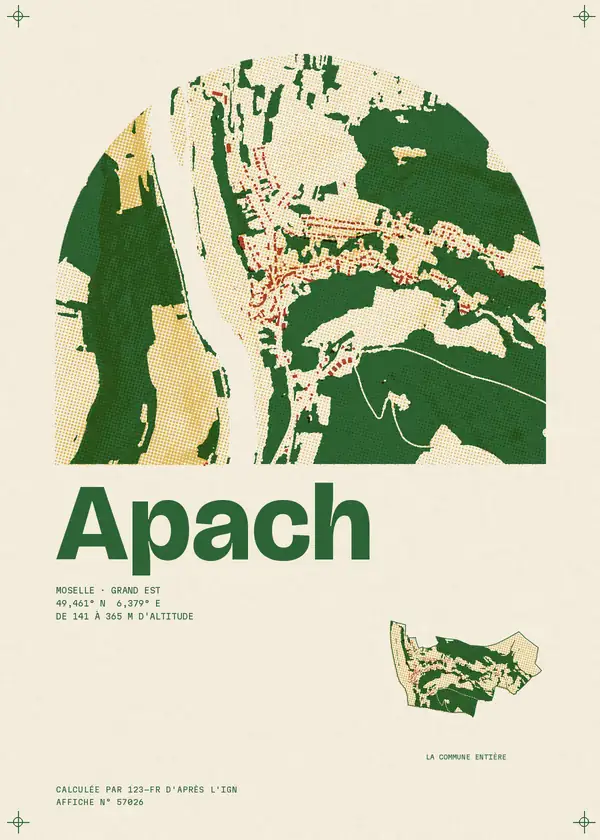 Affiche de Apach, calculée par 123-fr d'après l'IGN