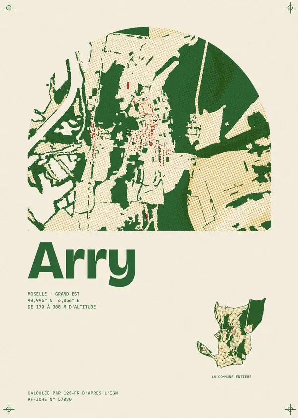 Affiche de Arry, calculée par 123-fr d'après l'IGN