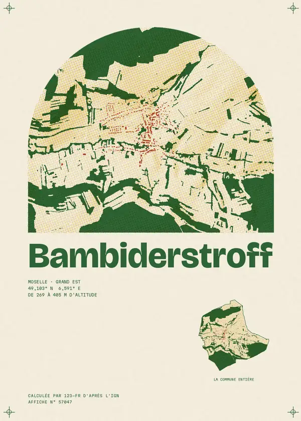 Affiche de Bambiderstroff, calculée par 123-fr d'après l'IGN