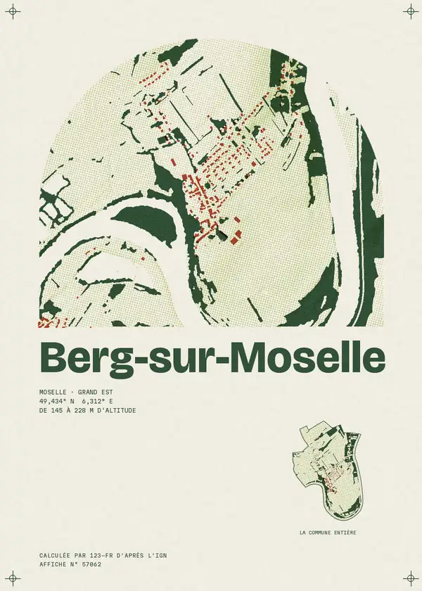 Affiche de Berg-sur-Moselle, calculée par 123-fr d'après l'IGN