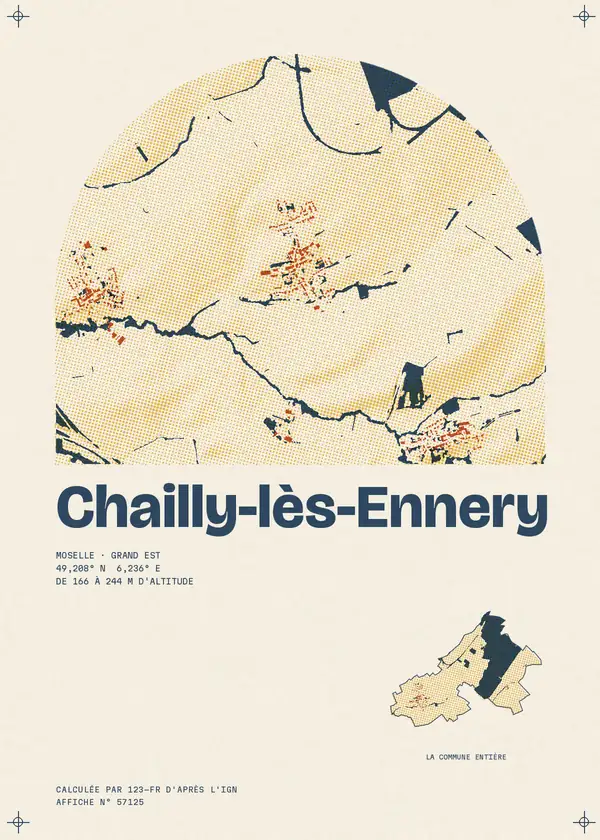 Affiche de Chailly-lès-Ennery, calculée par 123-fr d'après l'IGN