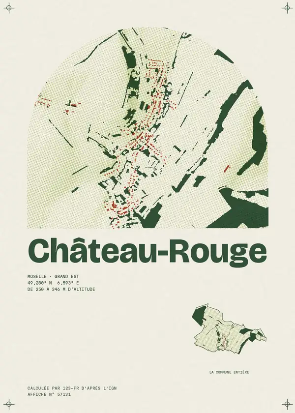 Affiche de Château-Rouge, calculée par 123-fr d'après l'IGN