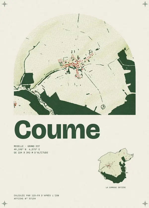 Affiche de Coume, calculée par 123-fr d'après l'IGN