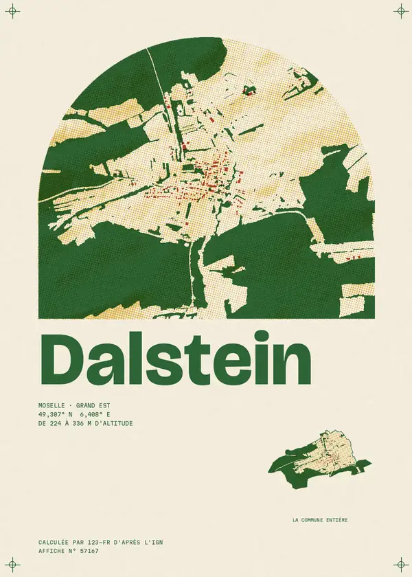 Affiche de Dalstein, calculée par 123-fr d'après l'IGN