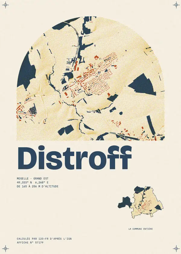 Affiche de Distroff, calculée par 123-fr d'après l'IGN