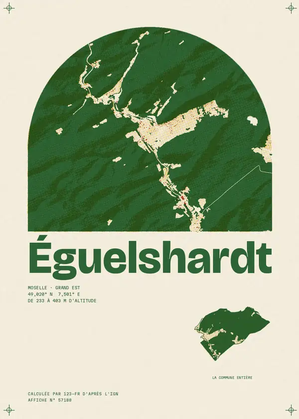 Affiche de Éguelshardt, calculée par 123-fr d'après l'IGN