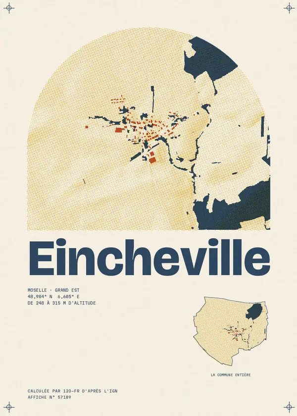 Affiche de Eincheville, calculée par 123-fr d'après l'IGN