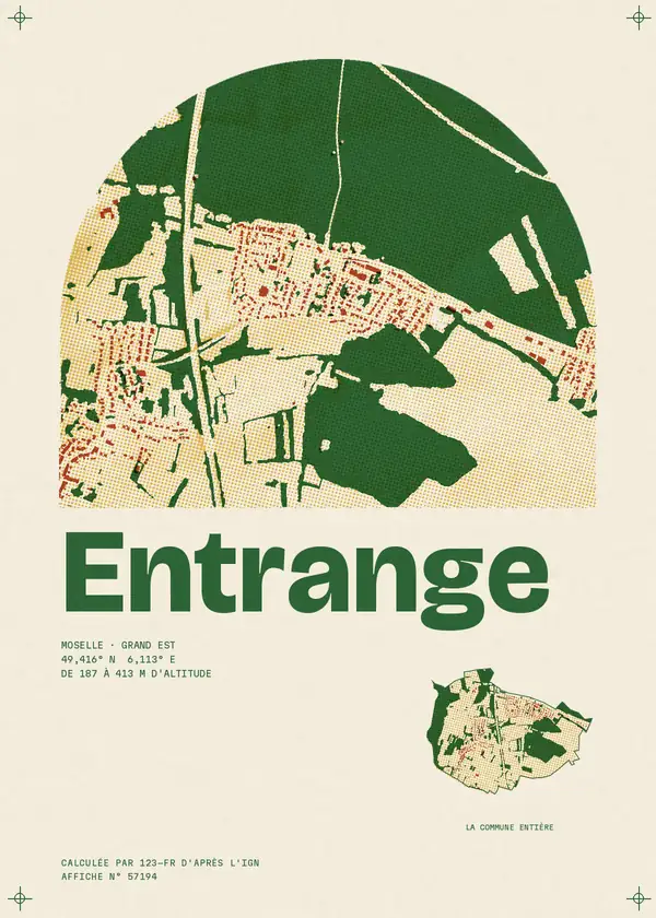 Affiche de Entrange, calculée par 123-fr d'après l'IGN
