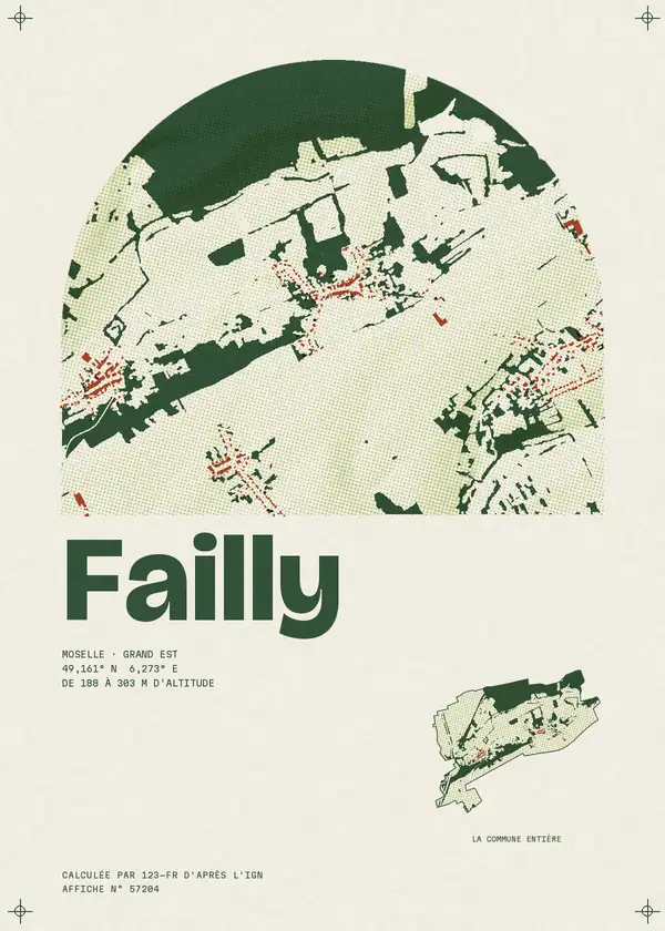 Affiche de Failly, calculée par 123-fr d'après l'IGN