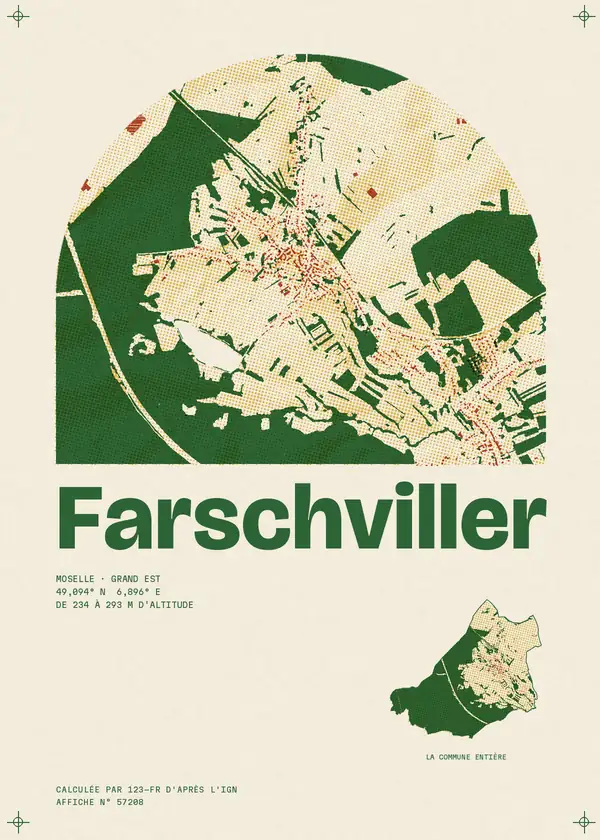 Affiche de Farschviller, calculée par 123-fr d'après l'IGN