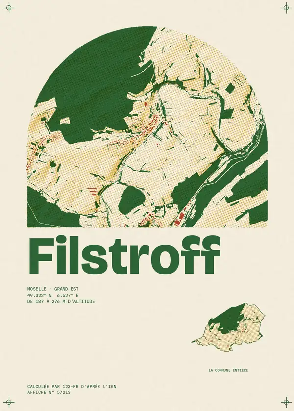 Affiche de Filstroff, calculée par 123-fr d'après l'IGN