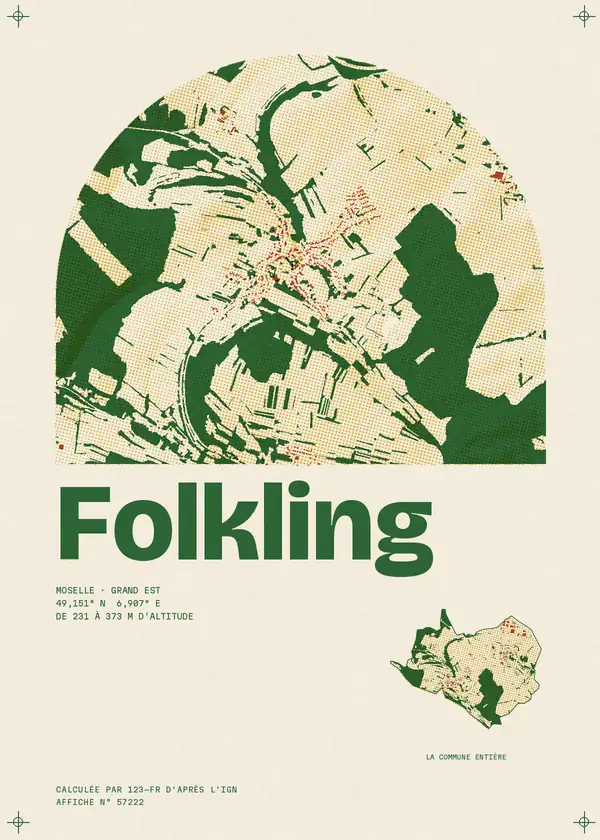 Affiche de Folkling, calculée par 123-fr d'après l'IGN