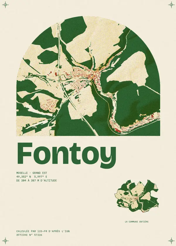 Affiche de Fontoy, calculée par 123-fr d'après l'IGN