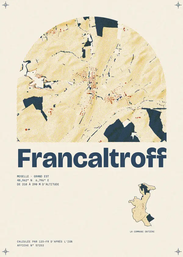 Affiche de Francaltroff, calculée par 123-fr d'après l'IGN