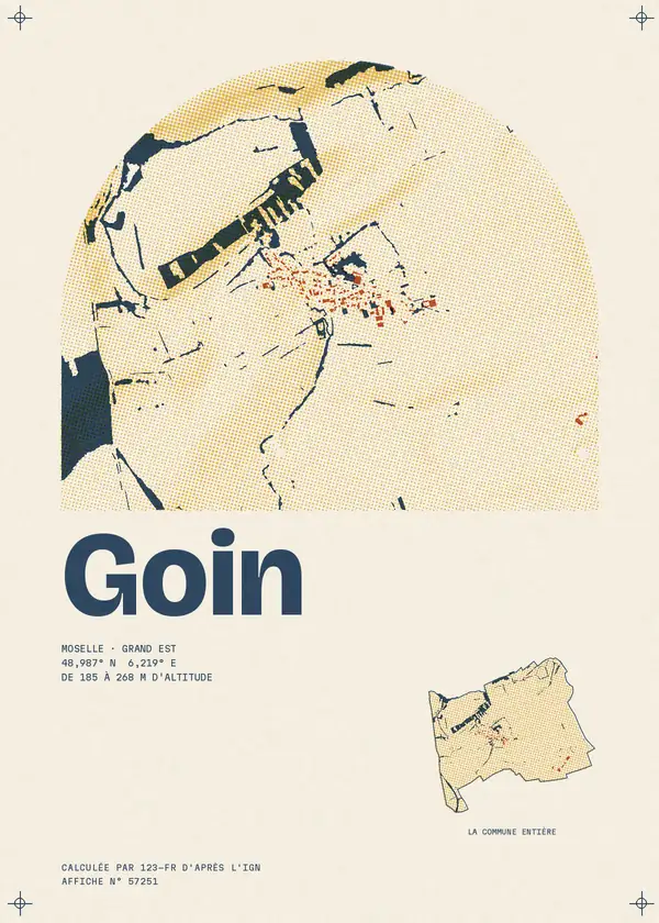 Affiche de Goin, calculée par 123-fr d'après l'IGN