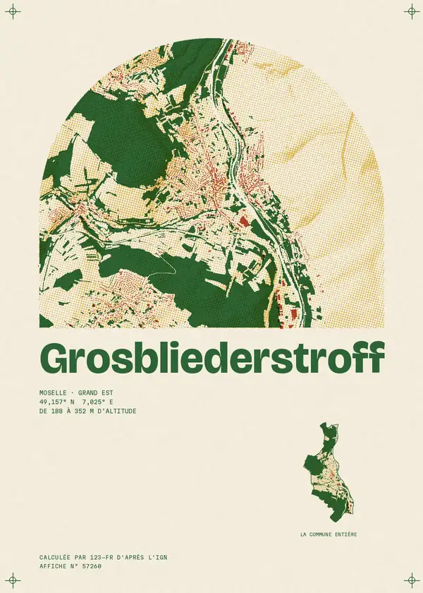 Affiche de Grosbliederstroff, calculée par 123-fr d'après l'IGN