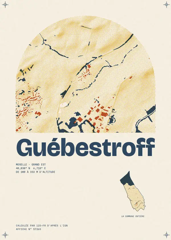 Affiche de Guébestroff, calculée par 123-fr d'après l'IGN