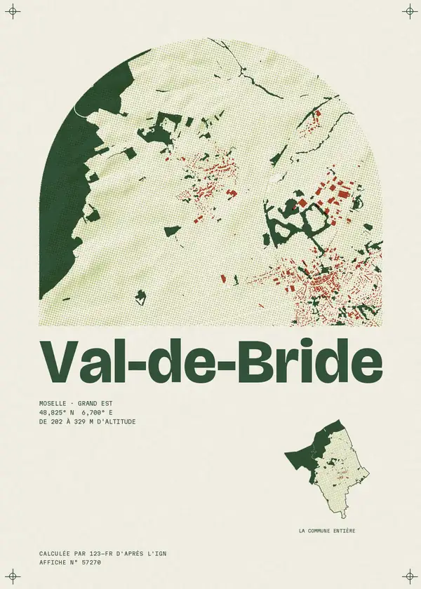 Affiche de Val-de-Bride, calculée par 123-fr d'après l'IGN