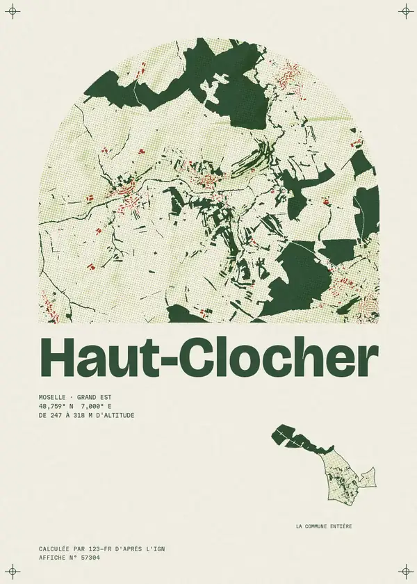 Affiche de Haut-Clocher, calculée par 123-fr d'après l'IGN