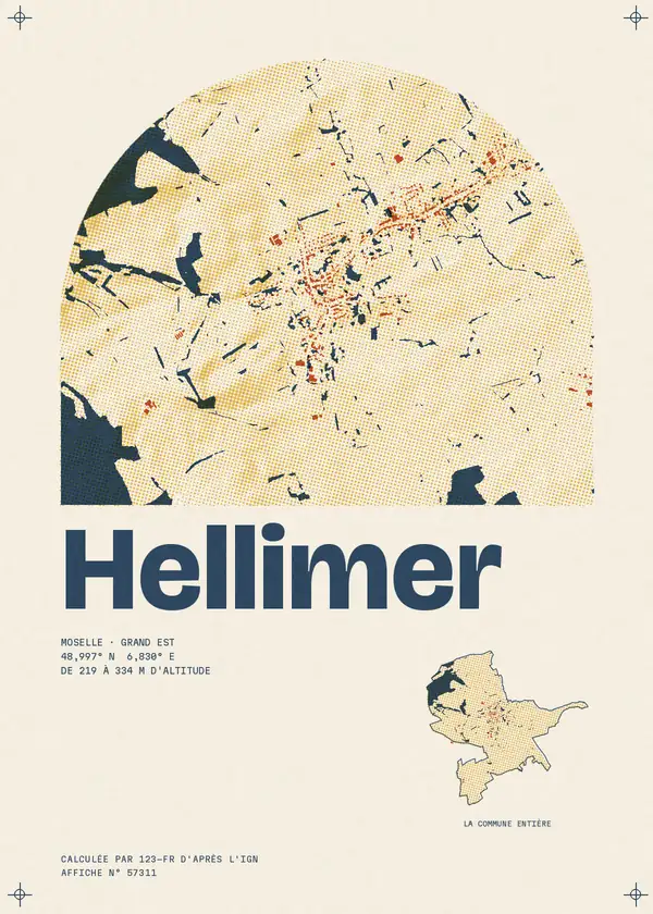 Affiche de Hellimer, calculée par 123-fr d'après l'IGN