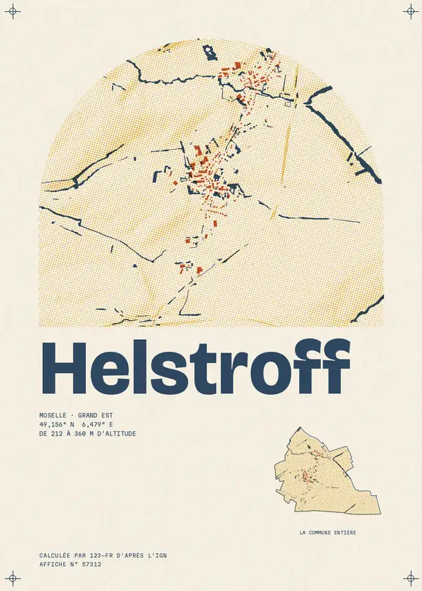 Affiche de Helstroff, calculée par 123-fr d'après l'IGN