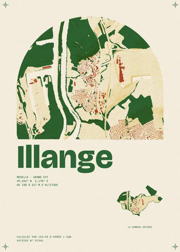 Affiche de Illange, calculée par 123-fr d'après l'IGN