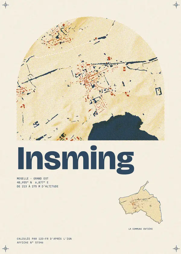 Affiche de Insming, calculée par 123-fr d'après l'IGN