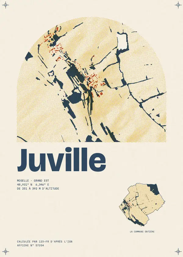 Affiche de Juville, calculée par 123-fr d'après l'IGN