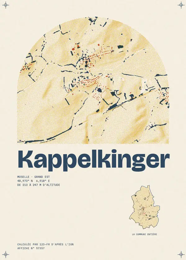 Affiche de Kappelkinger, calculée par 123-fr d'après l'IGN