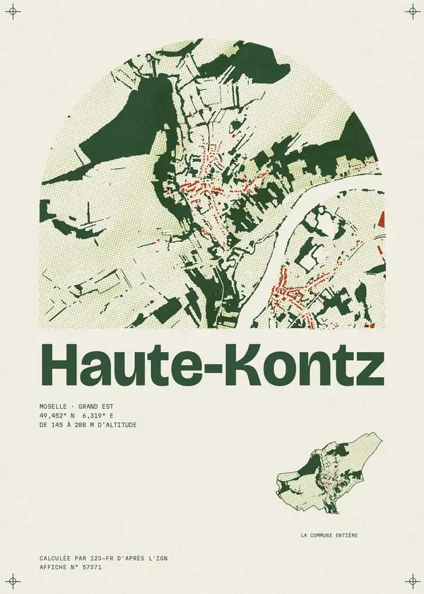 Affiche de Haute-Kontz, calculée par 123-fr d'après l'IGN
