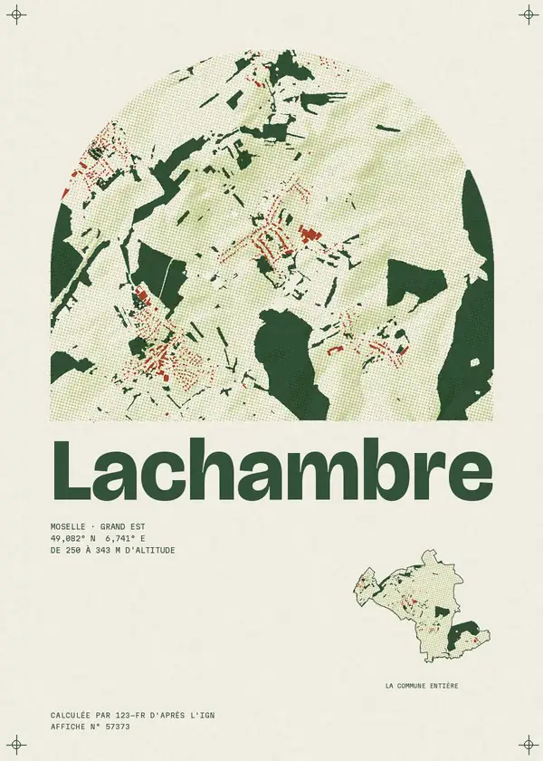 Affiche de Lachambre, calculée par 123-fr d'après l'IGN