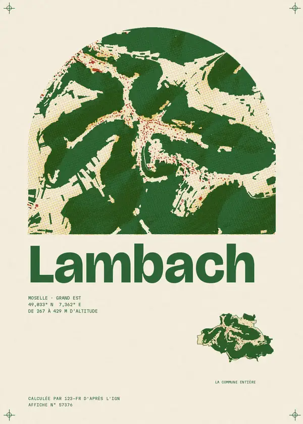 Affiche de Lambach, calculée par 123-fr d'après l'IGN