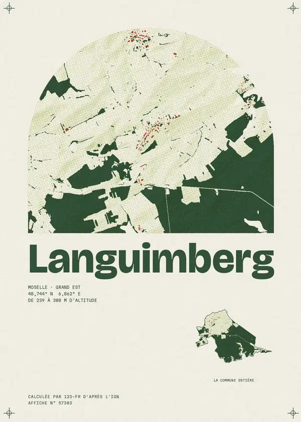 Affiche de Languimberg, calculée par 123-fr d'après l'IGN