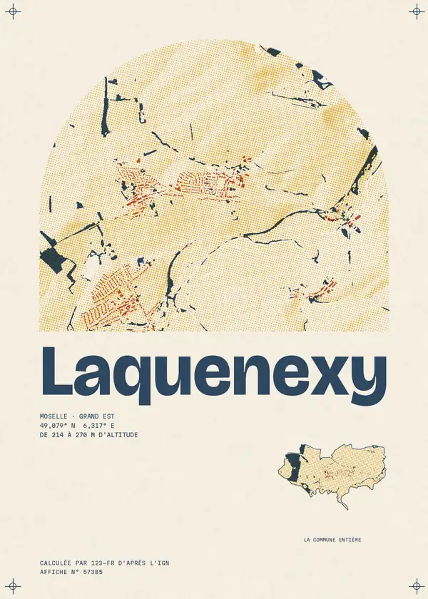 Affiche de Laquenexy, calculée par 123-fr d'après l'IGN