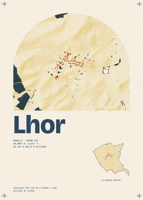 Affiche de Lhor, calculée par 123-fr d'après l'IGN