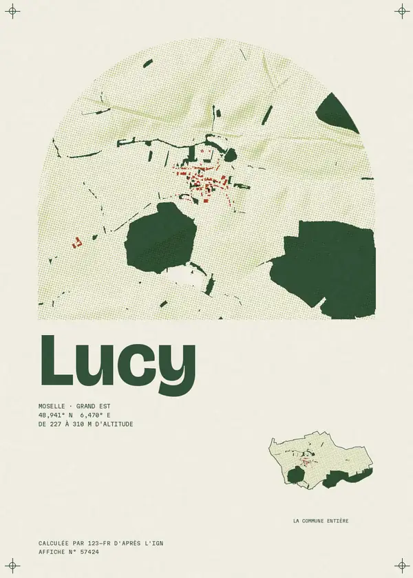 Affiche de Lucy, calculée par 123-fr d'après l'IGN